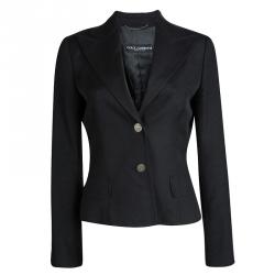 Pre Owned Dolce and Gabbana Black Tailored Pant Suit M