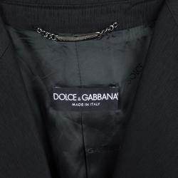Pre Owned Dolce and Gabbana Black Tailored Pant Suit M