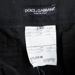 Pre Owned Dolce and Gabbana Black Tailored Pant Suit M