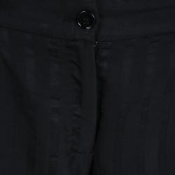 Pre Owned Dolce and Gabbana Black Striped Tailored Pant Suit M