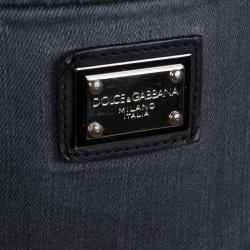 مملوكة مسبقًا بنطلون جينز دولتشي أند غابانا رصاصي فاتح نمط مغسول مجسم S