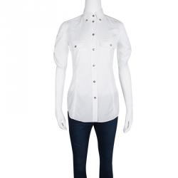 Pre Owned قميص دولتشي أند غابانا قطن أبيض بأكمام قصيرة S