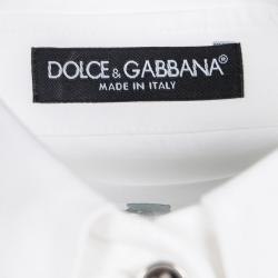 Pre Owned قميص دولتشي أند غابانا قطن أبيض بأكمام قصيرة S