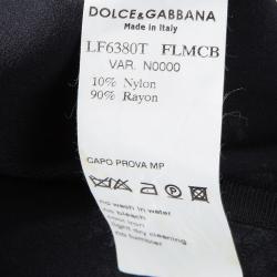 Pre Owned Dolce and Gabbana Black Lace Bustier Dress S