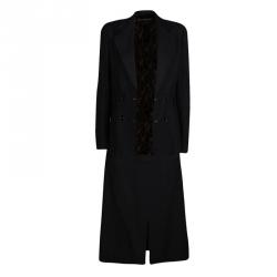 Dolce and Gabbana Black Textured Skirt Suit M