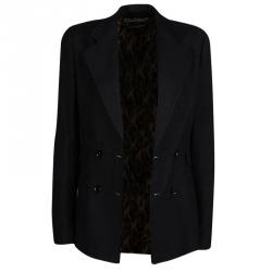 Dolce and Gabbana Black Textured Skirt Suit M
