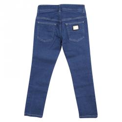 Pre Owned Dolce and Gabbana Blue Denim Stretch Skinny Cute Jeans S