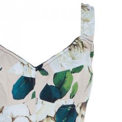 مملوكة مسبقًا Dolce and Gabbana Floral Print Fitted Dress L