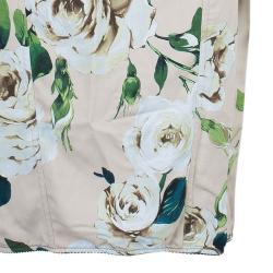 مملوكة مسبقًا Dolce and Gabbana Floral Print Fitted Dress L