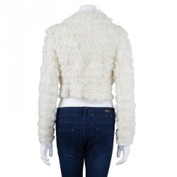 Pre Owned جاكيت دولتشي أند غابانا أغنيلو كالغا فرو خروف أبيض S