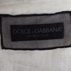 Pre Owned جاكيت دولتشي أند غابانا أغنيلو كالغا فرو خروف أبيض S