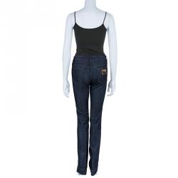 Pre Owned بنطال جينز دنيم دولتشي أند غابانا إنديغو قصة بوت S