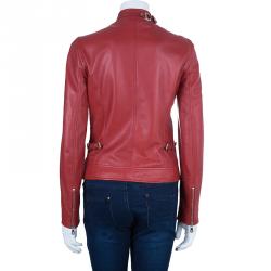 مملوكة مسبقًا Dolce and Gabbana Red Leather Jacket S