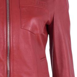 مملوكة مسبقًا Dolce and Gabbana Red Leather Jacket S