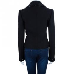 مملوكة مسبقًا Dolce And Gabbana Black Embellished Blazer M