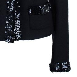 مملوكة مسبقًا Dolce And Gabbana Black Embellished Blazer M
