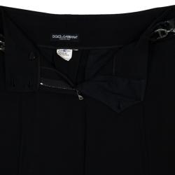 Pre Owned Dolce and Gabbana Horsebit Detail Pants S