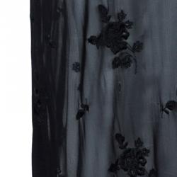 Pre Owned تنورة دولتشي أند غابانا شبكة موردة سوداء M