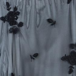 Pre Owned تنورة دولتشي أند غابانا شبكة موردة سوداء M