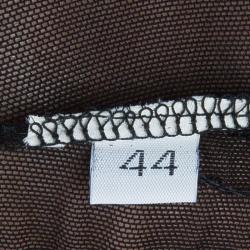 Pre Owned تنورة دولتشي أند غابانا شبكة موردة سوداء M