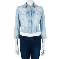 مملوكة مسبقًا Dolce and Gabbana Light Blue Denim Jacket S