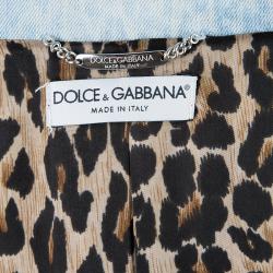 مملوكة مسبقًا Dolce and Gabbana Light Blue Denim Jacket S