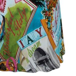 Pre Owned Dolce and Gabbana Multi-print Bustier Dress S