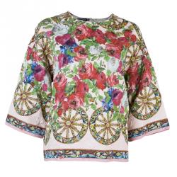 Dolce And Gabbana Floral Jacquard Top M