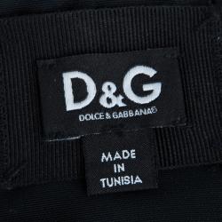 Dolce And Gabbana Beige Black Strapless Structured Dress M