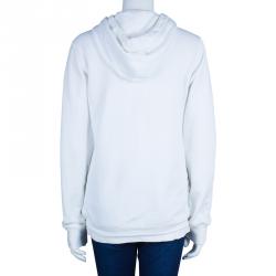 Pre Owned Dolce and Gabbana White Al Pacino Hooded Sweatshirt M