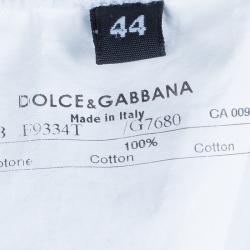 Pre Owned Dolce and Gabbana White Al Pacino Hooded Sweatshirt M