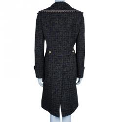 مملوكة مسبقًا Dolce and Gabbana Grey Multicolor Coat L