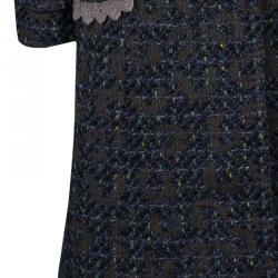 مملوكة مسبقًا Dolce and Gabbana Grey Multicolor Coat L