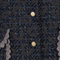 مملوكة مسبقًا Dolce and Gabbana Grey Multicolor Coat L