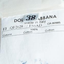 Pre Owned جاكيت بليزر دولتشي أند غابانا نقش أزهار بيضاء S