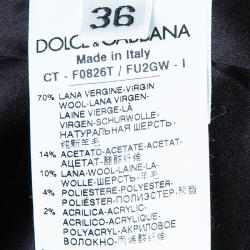 Pre Owned Dolce & Gabbana Baroque Panel Cape XS