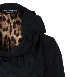 Pre Owned Dolce and Gabbana Black Nylon Coat M