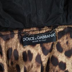 Pre Owned Dolce and Gabbana Black Nylon Coat M