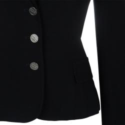 Pre Owned Dolce & Gabbana Black Contrast Lining Skirt Suit M