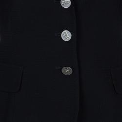 Pre Owned Dolce & Gabbana Black Contrast Lining Skirt Suit M