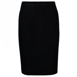 Pre Owned Dolce & Gabbana Black Contrast Lining Skirt Suit M