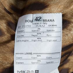 Pre Owned Dolce & Gabbana Black Contrast Lining Skirt Suit M