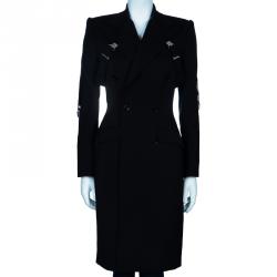 Pre Owned معطف طويل دولتشي أند غابانا بصفين أزرار أسود M