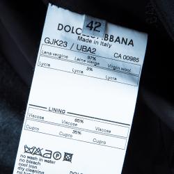 Pre Owned معطف طويل دولتشي أند غابانا بصفين أزرار أسود M