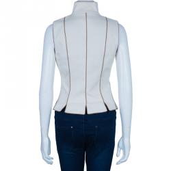 Pre Owned جاكيت دولتشي أند غابانا كريمي بلا أكمام S