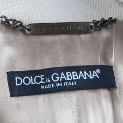 Pre Owned جاكيت دولتشي أند غابانا كريمي بلا أكمام S