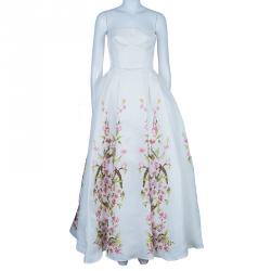 Dolce & Gabbana Rose-print Silk Mikado Dress S