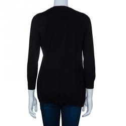 Dolce and Gabbana Black Lace Top and Cardigan Set M