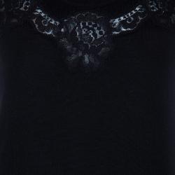 Dolce and Gabbana Black Lace Top and Cardigan Set M