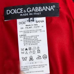 مملوكة مسبقًا Dolce and Gabbana Red Gathered Dress M